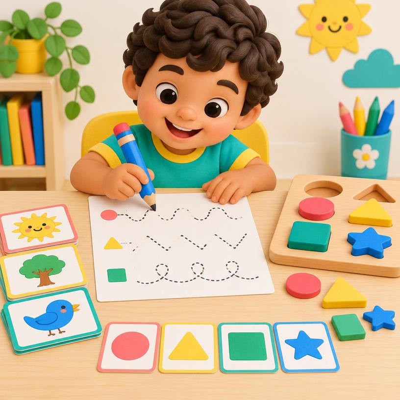 Ilustração infantil do Pré-silábico