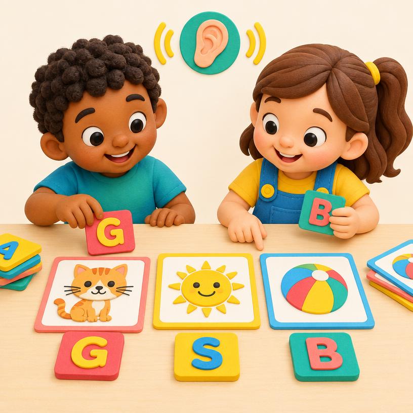 Ilustração infantil do Sílabas sem valor sonoro